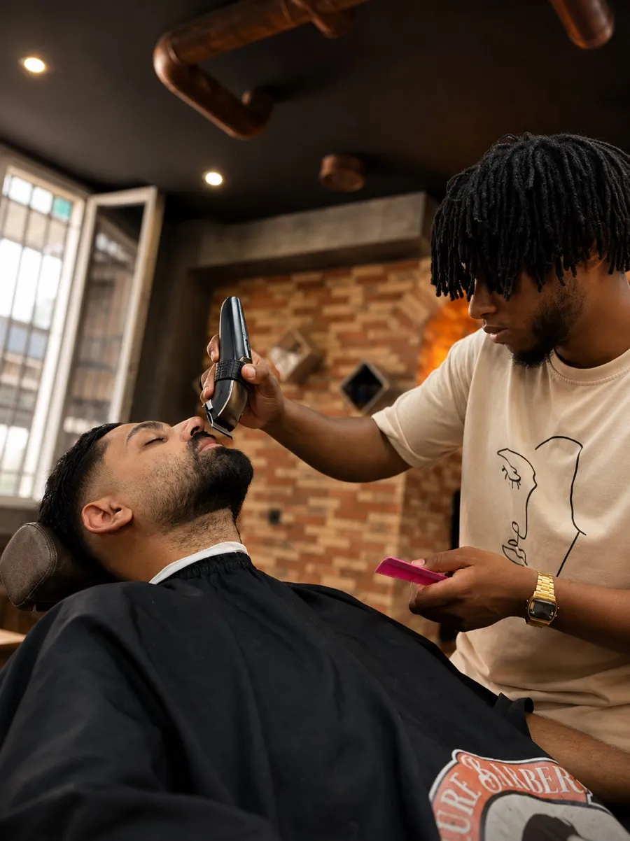 Yass, barbier chez Allure Barber.